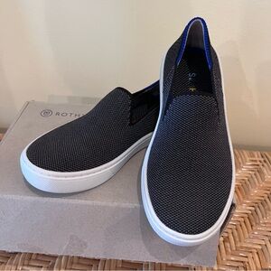 Rothy's Kids Slip-On Sneakers - Black and Blue Size 12